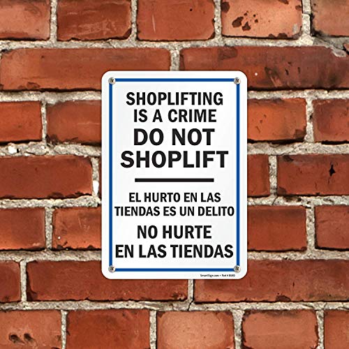 „Продавница е кривично дело, не купувајте“ двојазичен знак од SmartSign | 7 x 10 пластика