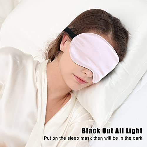 Atawlege сатенска маска за спиење блокира лесна свилена маска за очи за спиење лесна маска за спиење со прилагодлива лента за