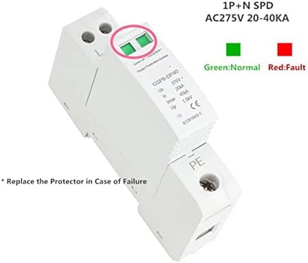 GSP9 AC SPD 20KA ~ 40KA 275V House Surge Protector уред со низок напон на уредот за напон 1P+N 18mm 3P+N 36mm 1pcs