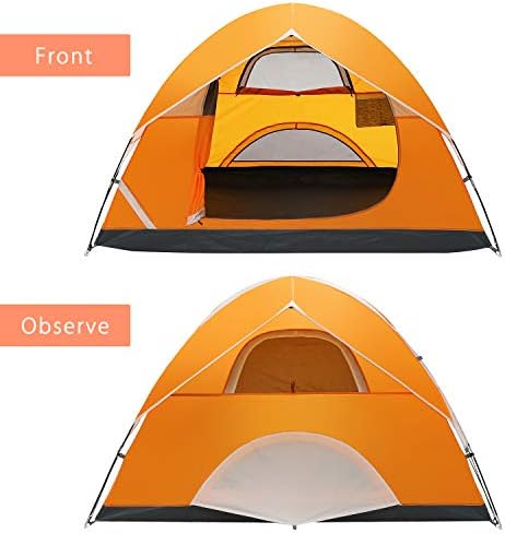 Месечината Ленс Кампување шатор 2/4Person Семеен шатор Двоен слој на отворено водоотпорен ветроупорен анти-УВ…