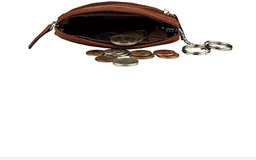 Чанта од торбичка за кожни пари за мажи за мажи со големина 4,9 x 3,8