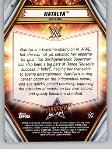 2019 Топс WWE SummerSlam Bronze 22 Наталија картичка за тргување со борење