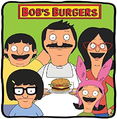 Боб Хамбургери Мека Руно Ќебе-Официјално лиценциран Бобс Хамбургери шарени Мека Руно Фрли Кој Боб Со Плескавица, Линда, Луиз,