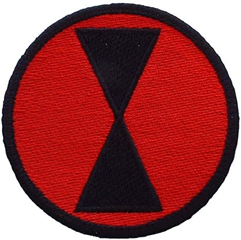 5-та пешадиска дивизија на Соединетите држави, црвена, везена лепенка со лепило од железо