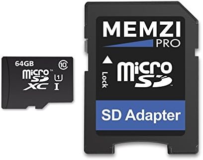 MEMZI PRO 64gb Класа 10 90MB / s Микро SDXC Мемориска Картичка Со SD Адаптер ЗА LG G5 Или G6 Мобилни Телефони