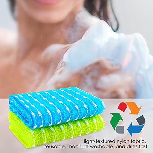 Linkidea 2 пакувачка крпа за миење на бања, најлон ексфолирајќи го грбот, долгиот мијалник за туширање за чистење на телото