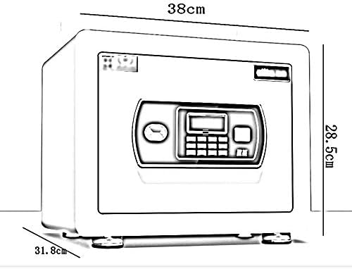 ZZHBXG Сефови Сефови, Домаќинство Мали Паметни Електронска Лозинка 30cm Поплавени Невидливи Анти-Кражба Цврст Челик Плоча Сеф За Депозит За Готовина/Документ/Накит