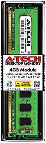 A-Tech 4gb RAM МЕМОРИЈА Замена За Samsung M378B5173QH0-YK0 | DDR3/DDR3L 1600MHz PC3L-12800 1Rx8 1.35 V UDIMM Не-ECC 240-Pin Димм Мемориски