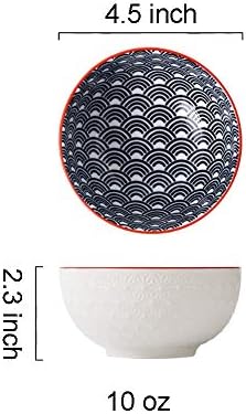 МАЈПИНК Порцелански Чинии Со Житни Култури Поставете Керамички Чинии Поставени од 8-4, 5 инчи Живописни Бои Чинии За Супа Слатки