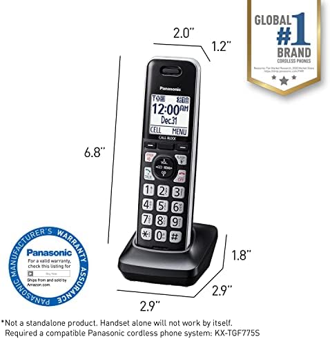 Додаток за телефон на телефонски телефон Panasonic Компатибилен со сериите KX-TGF77X серија безжични телефонски системи-KX-TGFA71S