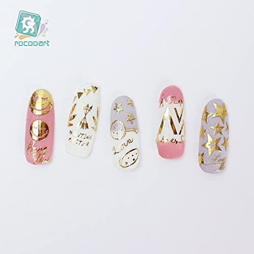 Налепници за нокти Алатки за маникир Златна пеперутка нокти Астикер моден метал за нокти за дизајн на жени. -