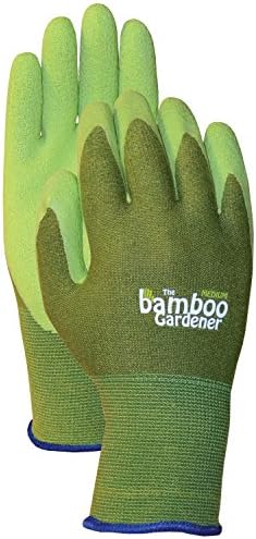 Белингем бамбус градинарски градинарски ракавици со натопување на ракавици зелени м 1 пар пар