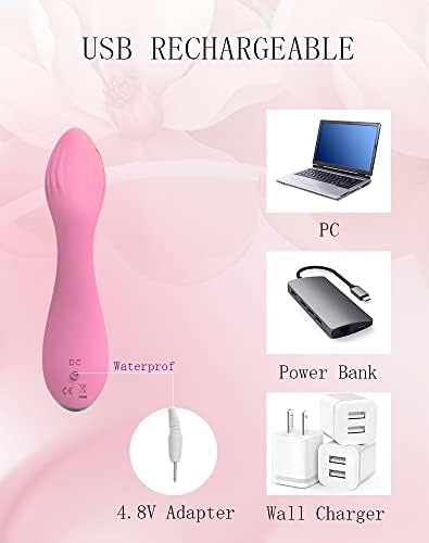 G Spot Clitoris вибрирачки масажер, целосен силиконски водоотпорен G Spot Dildo Vibrator Soft Mini WAND моќни масивни секс играчки за жени стимулација