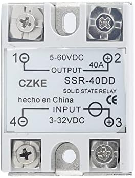 Реле за цврста состојба на Kavju SSR 10DD 25DD 40DD DC Control DC Бела школка единечна фаза без пластично покритие 3-32V DC влез DC 5-60V
