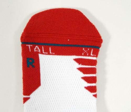 Нов став НБА Newу Орлеанс Пеликанс плеер издаде бели црвени чорапи w/лого XLT - НБА игра користена