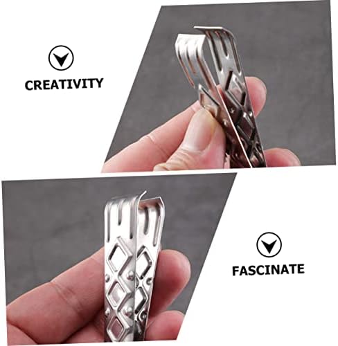 Cabilock 12 парчиња од не'рѓосувачки челик клип за коса, алатка за отстранување на коса алатки за домаќинство Професионални пинцети за еднократно
