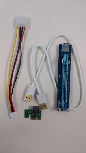 Флексибилно USB 3.0 напојувано PCI-E 1x до 16x Risers 60cm за рударство Litecoin/DogeCoin