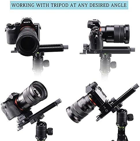 FOTGA Rotatable Macro Focus Rail Slider Shouse Shooting за DSLR без огледало камера Долга изложеност правејќи видео, компатибилно со главата