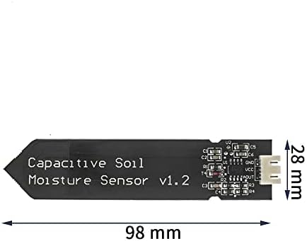 ZYM119 10PCS Апацитивен сензор за влага на почвата, отпорна на широка напонска жица Аналогна капацитивна влага на почвата v1.2 Колочка