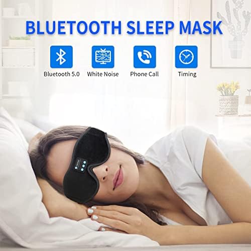 Маска за спиење Bluetooth маска за очи со бел шум, Bluetooth 5.0 Music Sleep Headphone 3D маска за очи за мажи и жени со микрофон 10
