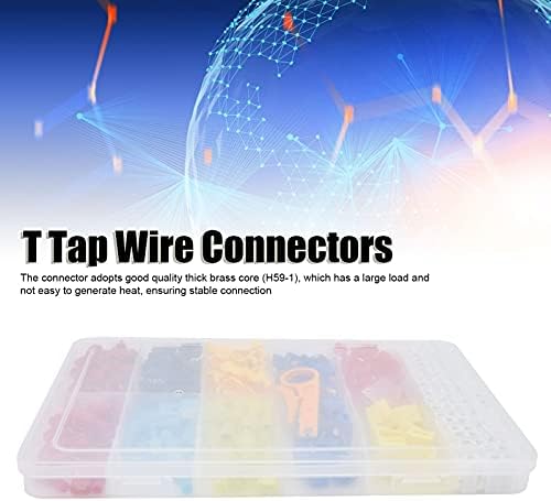 156PCS T TAP WIRE CONNECTORS Електрични терминали за брзо исклучување на асортимани, широко користени во жици на проекти за жици за DIY