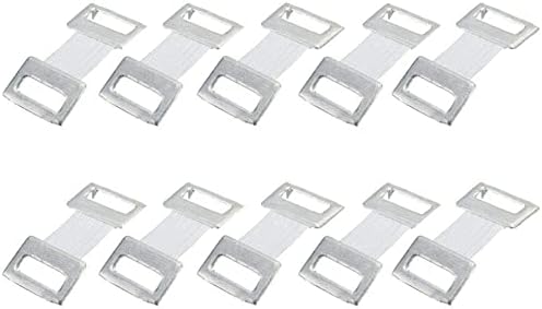 Замена на 10 парчиња/торби еластична завој за завиткување на метални фиксации на бели куки клипови стеги