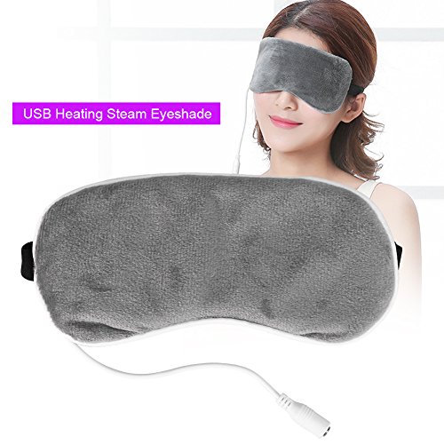 Маск за очи за спиење - USB загревање на пареа за очите на очите лаванда масажер за очи за спиење Спиење маска за спиење конкавно