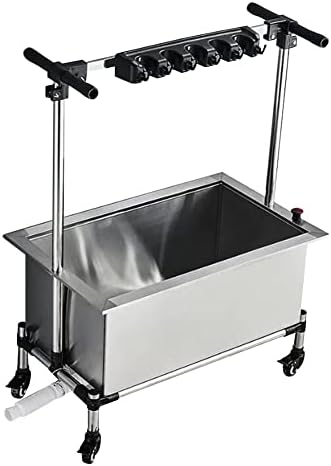 Мијалник од не'рѓосувачки челик, подни монтирање на молф -басен со држач за мелодии и тркала станица за миење садови за перење на када за миење