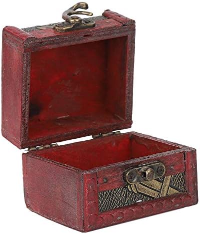 Алуси Гроздобер Декоративен Дрвен Накит Кутија За Заклучување Кутија Свадба Бонбони Подарок Случај