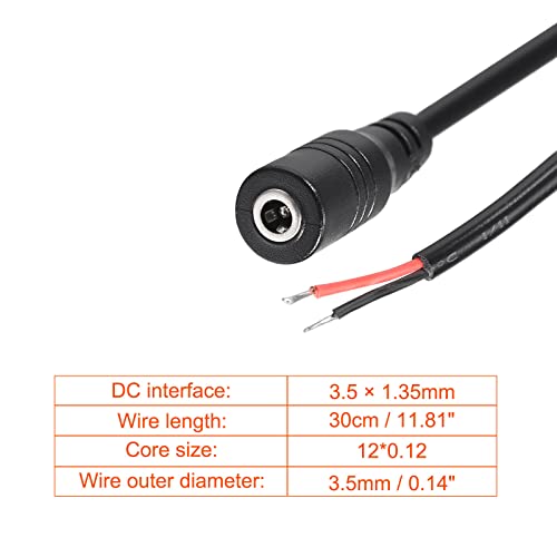 Rebower DC Power Cable DC Power Coster Femaleенски конектори DC Pigtail адаптер барел приклучок за приклучок [за CCTV DVR LED лента за