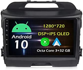 9 3+32GB Android 10 Во Цртичка Автомобил Стерео Радио Одговара за 2010 11 12 13 14 15 16 KIA sportage 3 4 GPS Навигација Главата Единица