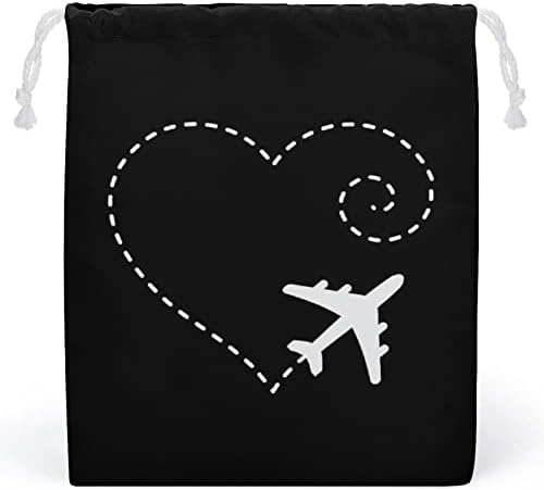 Авион Срце Платно Чанта За Складирање Торба За Влечење За Повеќекратна Употреба Торбичка Торбичка Торба За Намирници За Домашно Патување