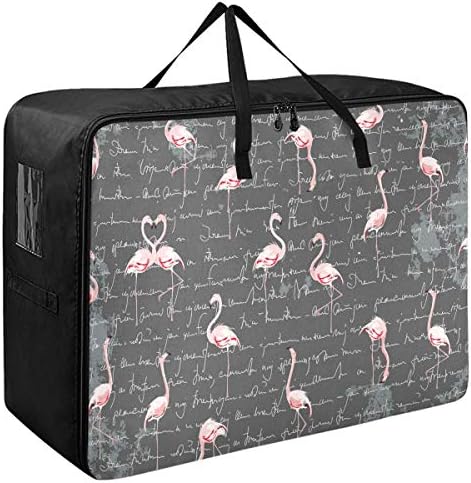 Н / А Торба За Складирање Облека Под Креветот За Ватенка-Торба За Организатори На Фламинго Со Голем Капацитет Со Патенти Декорација