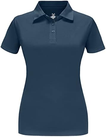 Womenенски кратки ракави голф кошули влага за прицврстување на влага плетени врвови за фитнес тренингот спортски рекреација поло маица