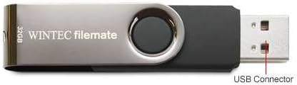 Wintec Industries FileMate Swivel MLC 32GB USB 2.0 Flash drive, 20mb/S Брзина На Читање, 6mb / S Брзина На Пишување, Сребро