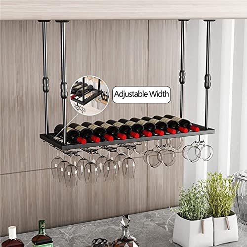 Висечки стаклени решетки за вино под кабинетот виси решетката на организаторот држач за решетки за вино од матични матични чаши