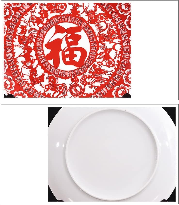 N/порцеланска античка декоративна чинија црвена керамичка декор плоча за хотел за дневна соба