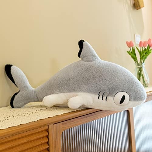 Nawaii ајкула мачка кадифен перница полнета животинска играчка меки мачка ајкула плиша кукла мека гушкање за спиење миленичиња фрлаат перница подарок