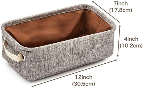 Ezoware 6pc Мало платно ткаенина за складирање фиоки корпи за корпи + над вратата што висат 24 големи организатор на џебови за дома,
