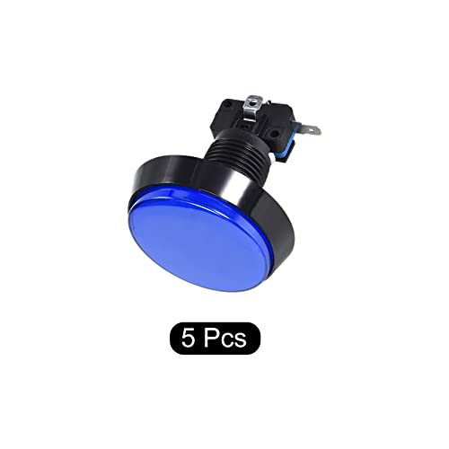 Копчиња за притискање на играта на подметнување на играта со сина LED светло со микро прекинувачи [за аркадна игра] -60mm/12V/5 компјутери