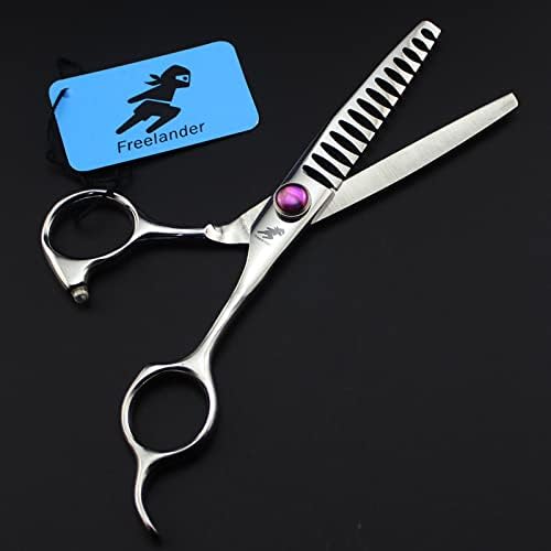 Ножици за сечење на коса од не'рѓосувачки челик hiaoq, славеат ножици 6 инчи професионални салони бербер фризури Семејство Семејство употреба за