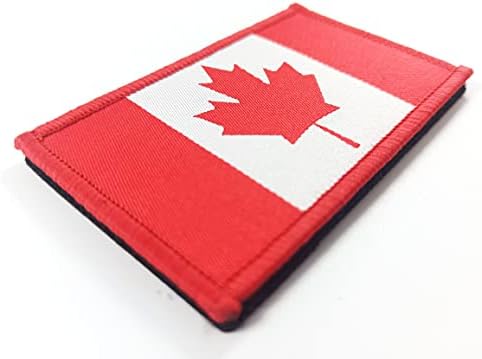JBCD 2 пакувања Канада знаме, Канадски знамиња Тактичка лепенка на гордоста знаме за облека за облека за лепенки воена лепенка воена лепенка