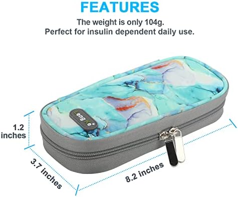 Случај за патување со инсулин Youshares со 2 пакувања со мраз - корисен лекови изолирани дијабетични носејќи торба за ладење за