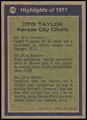 1972 Топс 270 Сите-Провотис Тејлор Канзас Сити Шефови НМ/МТ Шефови Прерија Поглед