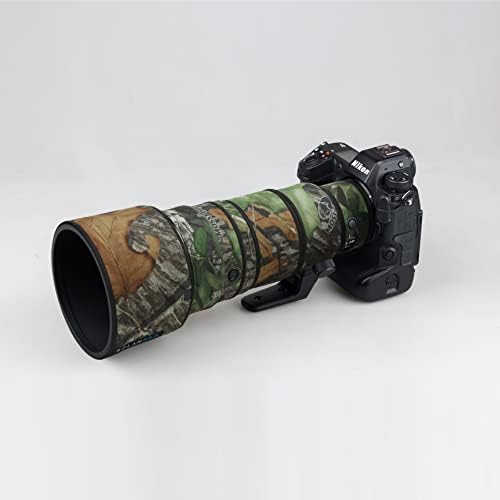 Камуфлажа на леќи на Rolanpro за Nikon Z 400mm F4.5 VR S маскирна дожд леќа заштитна ракави за заштита на ракави Објавување облека-19