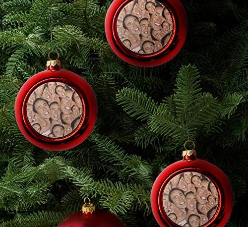 Божиќ Николас кафез Heads_p437 Смешни божиќни украси за топки славни личности Божиќни топки Мем украси за новогодишна елка Николас Кејџ