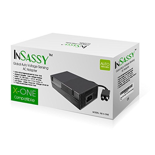 Инсасиран адаптер за напојување на AC Адаптер за Xbox One - комплет за додаток за полнач за замена со кабел - AC 100-240V 4.91A 50-60Hz