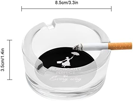 Практично совршено на секој начин стаклен пепелник за цигари цигари класичен кружен кристален пепелник