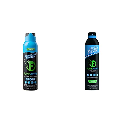 Funkaway Sport Aerosol Spray, 3,4 мл | Елиминатор на екстремен мирис | Освежи чевли и спортски опрема, спреј за елиминатор на