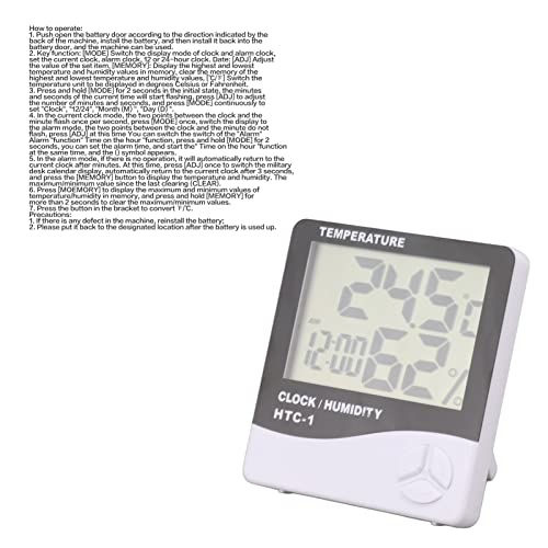 Дигитален хигрометар, висока точност на термометар во затворен простор со монитор на температура на влажноста на работниот часовник